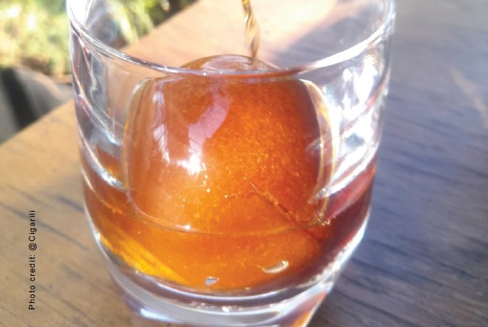 Ice Sphere with Rum